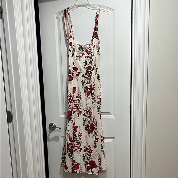 Reformation Nikita Red and White Floral Dress - Picture 4 of 12